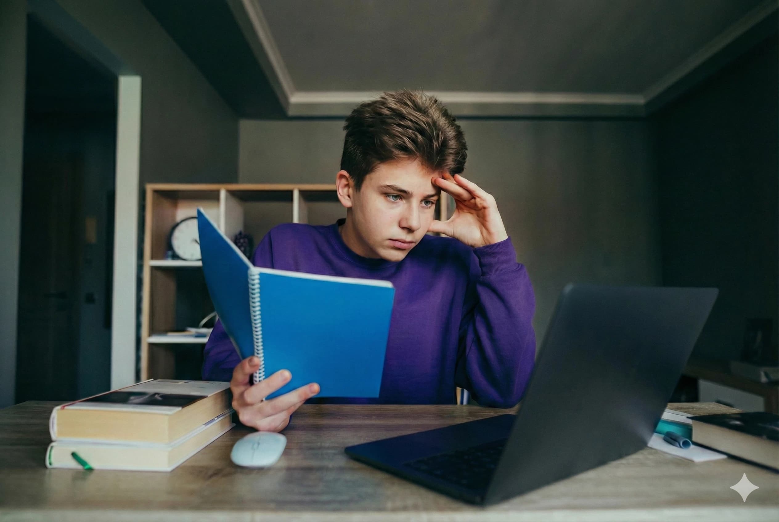 Студент готовится к экзаменам